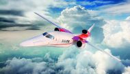 A Digital rendering of the Aerion AS2 supersonic Business Jet is seen in this image provided by Aerion, October 15, 2018 Courtesy Aerion/Handout via Reuters