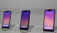 The Google Pixel 3 third generation smartphones are seen on display after a news conference in Manhattan, New York, US, October 9, 2018. Shannon Stapleton, Reuters