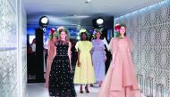 Designs by Yasmin Mansour at the fashion show held at W Doha Hotel & Residences on Tuesday.