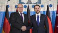 Turkish Treasury and Finance Minister Berat Albayrak (R) meets with German Economy and Energy Minister Peter Altmaier (L) in Ankara, Turkey on October 25, 2018. Ali Bal?kç? - Anadolu 