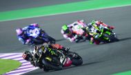 World Champion Jonathan Rea (front) of Great Britain on his way to win Race One of the WorldSBK at the Losail International Circuit yesterday.