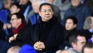 (FILES) In this file photo taken on November 22, 2016 Leicester City's Thai chairman Vichai Srivaddhanaprabha watches during the UEFA Champions League group G football match between Leicester City and Club Brugge at the King Power Stadium in Leicester, ce