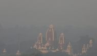 A temple is shrouded in smog in New Delhi, India, November 1, 2018. REUTERS/Anushree Fadnavis