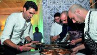 Perez Arellano, a celebrity chef, and others during the festival. PICs: Baher Amin/the peninsula