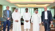 Sheikh Faisal bin Qassim Al Thani (second right), QBA Chairman, with R Yofi Grant (centre), the CEO of Ghana Investment Promotion Center.