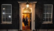Britain's Prime Minister Theresa May comes out to give a statement outside 10 Downing Street in London on November 14, 2018, after holding a cabinet meeting where ministers were expected to either back the draft bexit deal or quit.  AFP / Ben Stansall
 