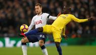 File photo of Tottenham's Christian Eriksen in action with Chelsea's N'Golo Kante (R), November 24, 2018. Action Images via Reuters/Matthew Childs 