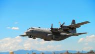 (FILES): In this July 14, 2015 photograph courtesy of the US Air Force, a C-130 Hercules takes off during a training exercise at Yokota Air Base, Japan. AFP PHOTO / US AIR FORCE / Senior Airman David Owsianka 