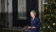 British Prime Minister Theresa May makes a statement outside Number 10 Downing Street after winning the confidence vote on December 12, 2018 in London, England. (Tayfun Salc? - Anadolu Agency)