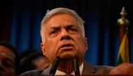 Sri Lanka's Prime Minister Ranil Wickremesinghe addresses his supporters and the party members after assuming duties in Colombo, Sri Lanka December 16, 2018. REUTERS/Stringer 
