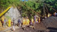 Rescuers work at the site of a coal mine that collapsed in Ksan, in the northeastern state of Meghalaya, India, December 23, 2018. Reuters/Stringer