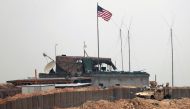 US forces' vehicles and structures are seen on the outskirts of the northern Syrian town of Manbij on December 26, 2018.   AFP / Delil souleiman