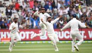 India's captain Virat Kohli, Cheteshwar Pujara and Ajinkya Rahane celebrate after winning the third test match between Australia and India at the MCG in Melbourne, Australia, December 30, 2018. (AAP/Julian Smith/via REUTERS)