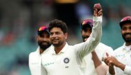 India's Kuldeep Yadav holds the ball up after taking five wickets for the innings, on day four of the fourth test match between Australia and India at the SCG in Sydney, Australia, January 6, 2019. AAP/Dan Himbrechts/via REUTERS 