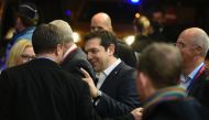 Greek Prime Minister Alexis Tsipras during the European Union summit to discuss the ongoing refugee in Brussels on March 17, 2016. AFP/ John Thys