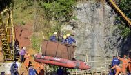 FILE PHOTO: Indian Navy personnel come out of a coal mine during a rescue operation in Ksan, in the northeastern state of Meghalaya, India, December 31, 2018. Reuters/Anuwar Hazarika
