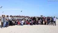 Bangladesh Forum Qatar members after a beach cleaning drive at Wakrah family beach.