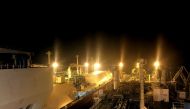 The ship-to-ship transfer operation between Nakilat Exquisite FSRU Unit and LNG vessel.