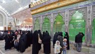 Pilgrims visit the tomb of Iran's late founder of the Islamic Republic, Ayatollah Ruhollah Khomeini, on the occasion of 40th anniversary of Khomeini's return from exile from Paris at his mausoleum in southern Tehran on February 01, 2019.  AFP 