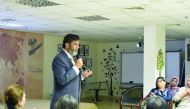The Director of The Next Generation School, Riyaz Bakali, addressing the PTA session. 