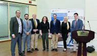 Officials after the lecture on ‘Ancient Greek Athletics’ hosted by QU.