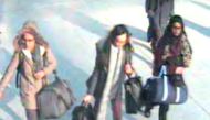 In this file photo taken on February 17, 2015 a video grab taken from CCTV, received from the Metropolitan Police Service (MPS) on February 23, 2015, shows (L-R) British teenagers Amira Abase, Kadiza Sultana and Shamima Begum at Gatwick Airport, south of 