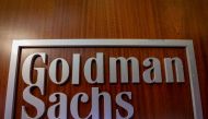File photo of the Goldman Sachs company logo is seen in the company's space on the floor of the New York Stock Exchange, (NYSE) in New York, U.S., April 17, 2018. REUTERS/Brendan McDermid