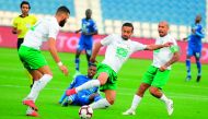 Al Ahli’s Omid Amir Ebrahimi (centre) controls the ball during the QNB Stars League match against Al Kharaitiyat at the Al Khor Stadium, yesterday. Al Ahli won 2-1.