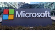 FILE PHOTO: General view of Microsoft's logo at Microsoft Corporation headquarters at Issy-les-Moulineaux, near Paris, France, April 18, 2016. REUTERS/Charles Platiau/File Photo