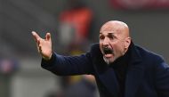 Inter Milan's headcoach Luciano Spalletti gestures during the Italian Serie A football match between Inter and Sampdoria on February 17, 2019 at the San Siro stadium in Milan. AFP / Miguel Medina 