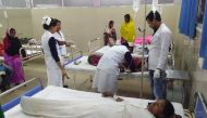 Indian victims are under medical treatment at Jorhat hospital after allegedly drinking toxic bootleg liquor in Assam's Golaghat district on February 22, 2019. AFP / Biju BORO