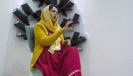 In this photo taken on February 18, 2019, Fawzia Koofi, a former member of Afghan Parliament and Chairperson of Women, Civil Society and Human Rights Commission gestures as she speaks during an interview with AFP at her home in Kabul. AFP / WAKIL KOHSAR 