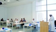 Students attending the information sessions at QU.