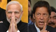 This combination of file pictures created on March 4, 2019 shows (L) India's Prime Minister Narendra Modi on an official visit to Tokyo on October 29, 2018, and (R) Pakistan's Imran Khan, chief of the Pakistan Tehreek-i-Insaf (PTI) political party, speaki