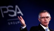 Carlos Tavares, Chief Executive Officer and Chairman of the Managing Board of PSA Group, attends a news conference to announce the company's 2018 results at their headquarters in Rueil-Malmaison, near Paris,  February 26, 2019. Reuters/Christian Hartmann 