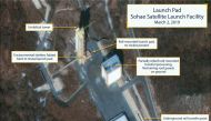 :The Sohae Satellite Launching Station launch pad features what researchers of Beyond Parallel, a CSIS project, describe as showing the partially rebuilt rail-mounted rocket transfer structure in a commercial satellite image taken over Tongchang-ri, North