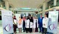 CPH students from QU during the atrial fibrillation campaign at Landmark Mall.