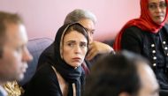 Jacinda Ardern meets representatives of the Muslim community at Canterbury refugee centre in Christchurch, March 16, 2019. New Zealand Prime Minister's Office/ Reuters. 