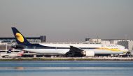A Jet Airways Boeing 777-300ER taxis at San Francisco International Airport, San Francisco, California, February 16, 2015. Reuters/Louis Nastro