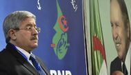 Algerian Prime Minister Ahmed Ouyahia addressing an ordinary session of The National Rally for Democracy (RND) political party, in Zeralda near the capital Algiers.   AFP / RYAD KRAMDI
