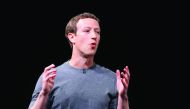 Facebook co-founder Mark Zuckerberg speaks during a press conference presenting Samsung new Galaxy 7 mobile device, February 21, 2016. AFP/Lluis Gene