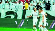 Al Sadd’s players celebrate after winning a match during an earlier round of the QNB Stars League in this file photo. 