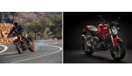 KTM 390 Duke (left) and ‘DU 2017-09-07 MONSTER 1502’ models are among the latest promotional offers by Alfardan Motorcycles.
