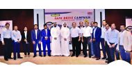 The officials at the concluding ceremony of Safe Drive Campaign 2019 organised by Galfar Al Misnad.