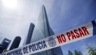 A police tape reading 