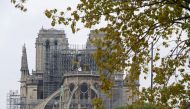 A view shows Notre-Dame Cathedral after a massive fire devastated large parts of the gothic gem in Paris, France April 16, 2019. REUTERS/Yves Herman