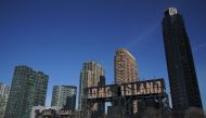 A view of Gantry Plaza State Park along the waterfront in Long Island City February 14, 2019 in the Queens borough of New York City. (Drew Angerer/Getty Images/AFP) 