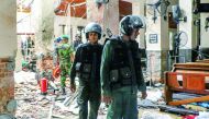 Security forces inspect the St. Anthony's Shrine after an explosion hit St Anthony's Church in Kochchikade in Colombo, Sri Lanka on April 21, 2019. (Chamila Karunarathne/Anadolu Agency)