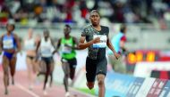 South Africa’s Caster Semenya on her way to win the women’s 800m during the Doha Diamond League at the Khalifa International Stadium, yesterday.
