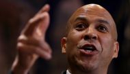 Democratic presidential candidate Sen. Cory Booker (D-NJ) speaks at the International Association of Machinists and Aerospace Workers annual legislative conference May 7, 2019 in Washington, DC.  Win McNamee/Getty Images/AFP 